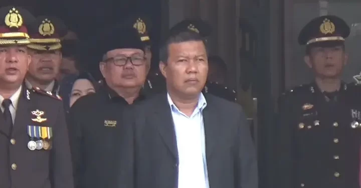 Romi Haryanto Bupati Tanjabtim Menghadiri Acara HUT Bhayangkara Ke-78