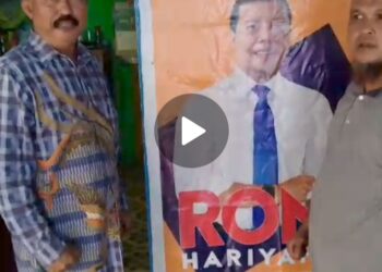 Baleho Romi Diturun Oleh Caleg PAN Yang Gagal Pada Pileg 2024 Lalu