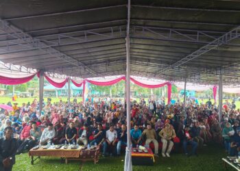 Pengukuhan Tim Kemenangan Dilla-MT di Sabak Barat 8 Serikat Buruh Siap Menjemput Kemenangan