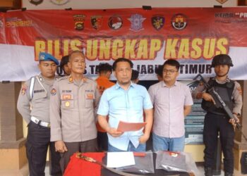 Dua Pria Bersenjata Tajam Diamankan Satreskrim Tanjabtim