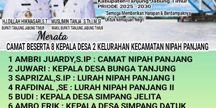 Camat Nipah Panjang dan 8 Kepada Desa Ucapkan Selamat Dilantiknya Bupati dan Wakil Bupati Tanjabtim