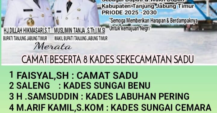 Kepala Desa se-Kecamatan Sadu Mengucapkan Selamat Dilantiknya Bupati Terpilih