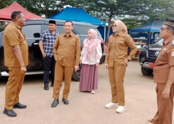 Bupati dan Wakil Bupati Tanjabtim, Tinjau Pasar Bedug Kecamatan Geragai