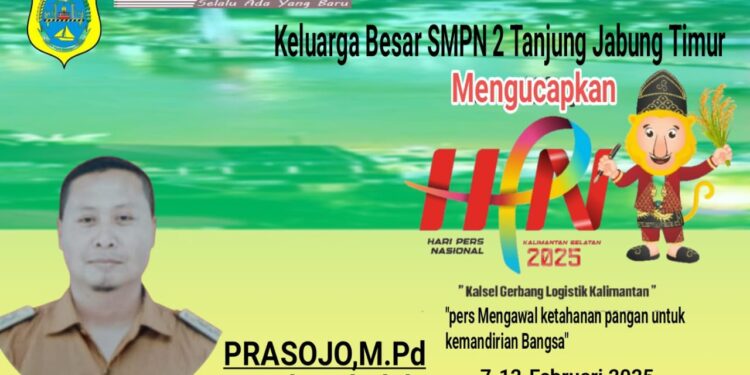 Keluarga Besar SMPN 2 Tanjabtim Mengucapkan Selamat Hari Pers Nasional