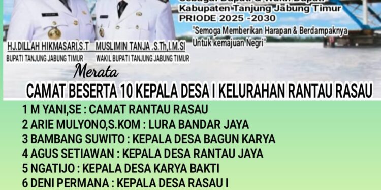 Camat Rantau Rasau Beserta Kepala Desa Ucapkan Selamat Dilantik Bupati Terpilih