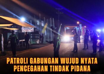 Polres Tanjab Timur Gelar Patroli Gabungan Guna Cegah Tindak Pidana di Wilayah Hukum