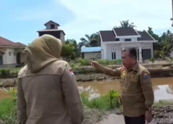 Bupati  Dampingi Gubernur Tinjau Jalan Provinsi Lintas Nipah Panjang Muara Sabak