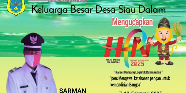 Kepala Desa Siau Mengucapkan Selamat Hari Pers Nasional