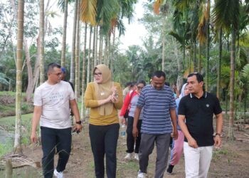 Bupati Tanjabtimur Tinjau Kondisi Drainase di Desa Catur Rahayu