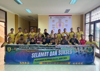 KONI Dan Dinas Budparpora Tanjabtim Lepas Atlet PASI ke Kejurprov 2025