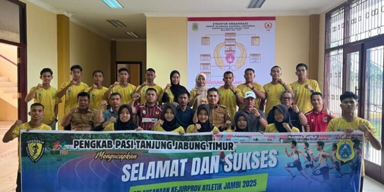 KONI Dan Dinas Budparpora Tanjabtim Lepas Atlet PASI ke Kejurprov 2025