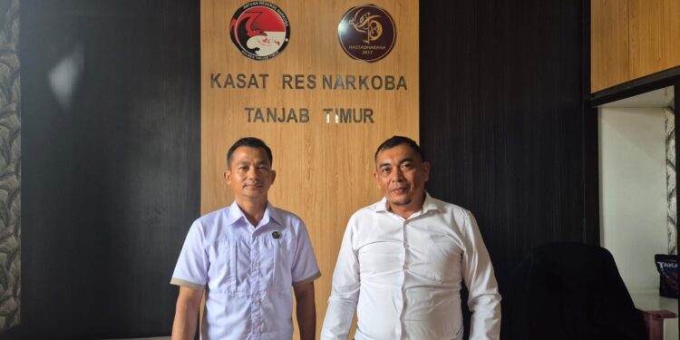 BNNK Bersama Satnarkoba Polres Tanjabtim Koordinasi Pelaksanaan Operasi Terpadu Daerah Rawan