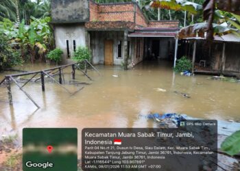 Akibat Curah Hujan Tinggi Puluhan Rumah Tiga Dusun Di Desa’ Siau Dalam Terendam Air