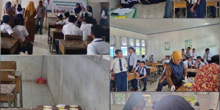 Sosialisasi Bahaya Narkoba dan Deteksi Dini (Tes Urin) di SMPN 17 Tanjabtim