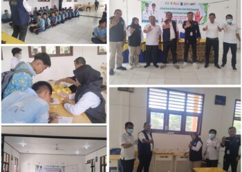 Sosialisasi Bahaya Narkoba dan Deteksi Dini (Tes Urin) di SMPN 2 Tanjabtim