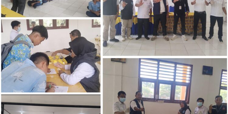 Sosialisasi Bahaya Narkoba dan Deteksi Dini (Tes Urin) di SMPN 2 Tanjabtim