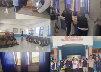 BNNK Lakukan Sosialisasi dan Deteksi Dini Tes Urine Kepada Siswa SMPN 22 Tanjabtim