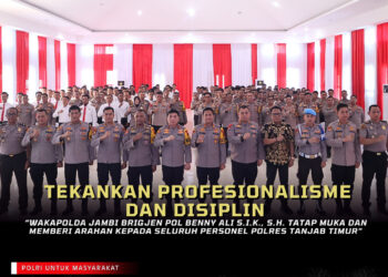 Wakapolda Jambi Brigjen Pol. Benny Ali, S.I.K., S.H, Menekankan Penting Menjaga Profesionalisme, Disiplin Serta Integritas Personil Dalam Bertugas