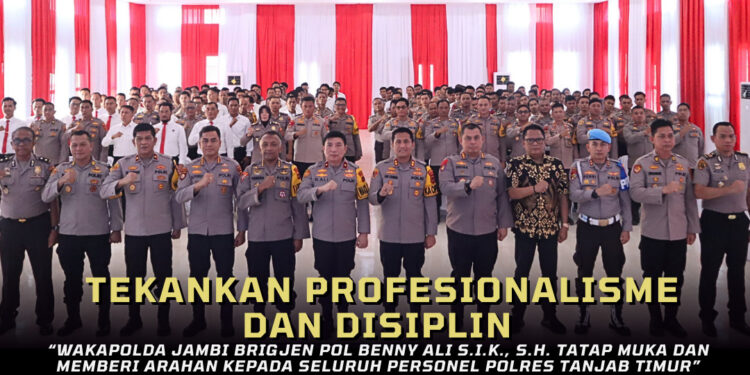 Wakapolda Jambi Brigjen Pol. Benny Ali, S.I.K., S.H, Menekankan Penting Menjaga Profesionalisme, Disiplin Serta Integritas Personil Dalam Bertugas
