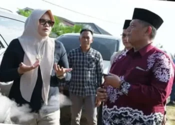 Bupati Tanjabtim Dillah HIkmah Sari Melakukan Monitoring dan Evaluasi Pembangunan di Mendahara Ulu,