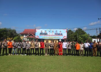 Polres Tanjabtim Gelar Apel Kesiapsiagaan Penanggulangan Bencana Karhutla Antisipasi El Nino Ekstrem