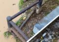 Tongkang Bermuatan Batu Bara Tabrak Dermaga Puding dan Jembatan Muara Sabak 