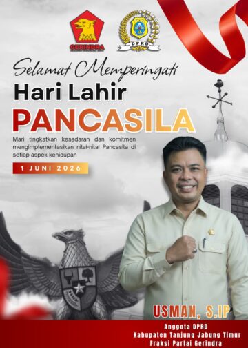 Usman, S.IP: Hari Lahir Pancasila Momentum Memperkuat Persatuan dan Mengamalkan Nilai-Nilai Kebangsaan