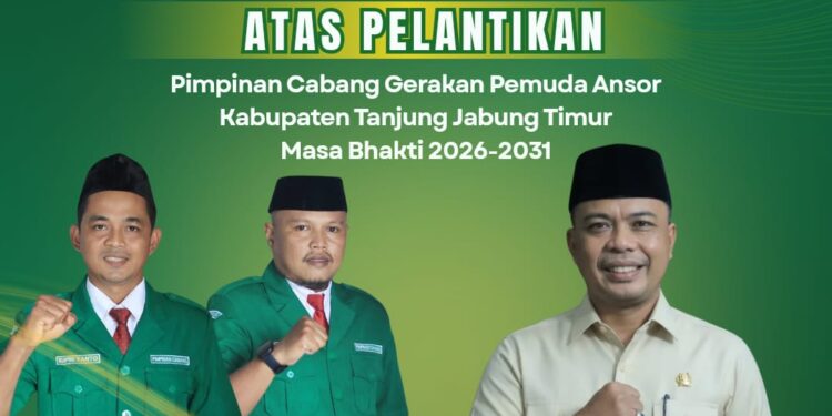 Usman, S.IP Ucapkan Selamat atas Pelantikan Pengurus GP Ansor Cabang Tanjung Jabung Timur