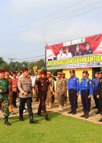 Polres Tanjabtim Gelar Apel Kebangsaan Sabuk Kamtibmas Perkuat Sinergitas Jaga Kondusivitas Tanjabtim