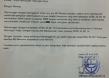 Usai Viral SPBU Teluk Serdang Kecamatan Rantau Rasau Pecat 2 Karyawan Secara Sepihak